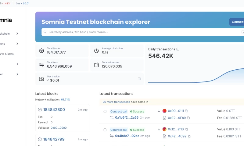 Protofire - Blockscout explorer for Somnia's high-throughput L1