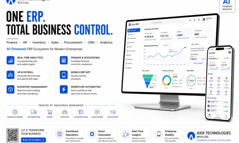 Axix Technologies LLC USA - Axix ERP AI-Powered Enterprise Resource Planning Platform
