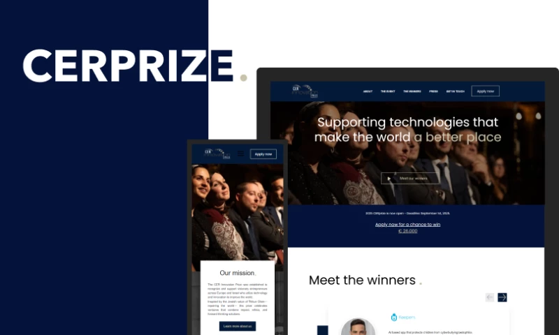 SkySoft - Modern website for the international CER Prize