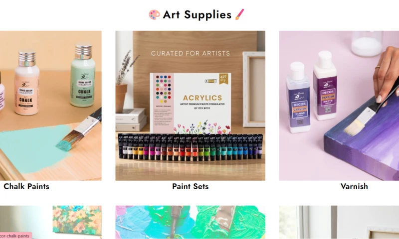 Design Street Solutions - Itsy Bitsy Arts & Crafts E-commerce Website
