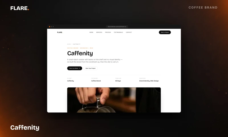 Flarecreatives - Caffenity — Coffee Brand Identity & Website