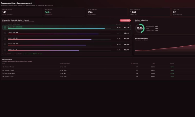 Waveo - Reverse-auction platform for carrier procurement
