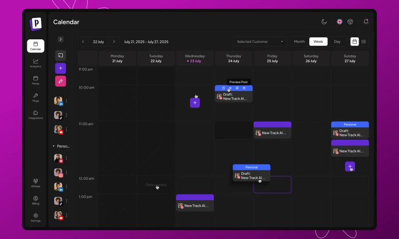 Peppermint - Postiz — App Design