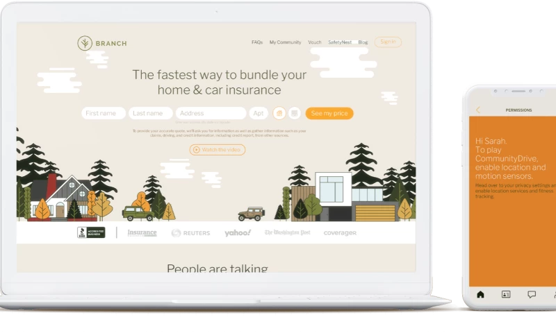 An app for bundling home & auto insurance in 1 minute