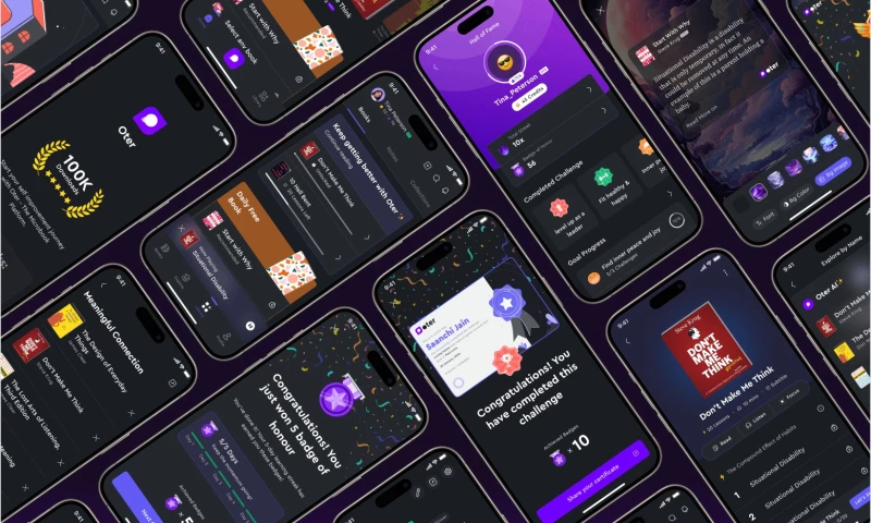Design Monks - Oter - Transforming Micro-Book Experiences with a Modern App UI/UX