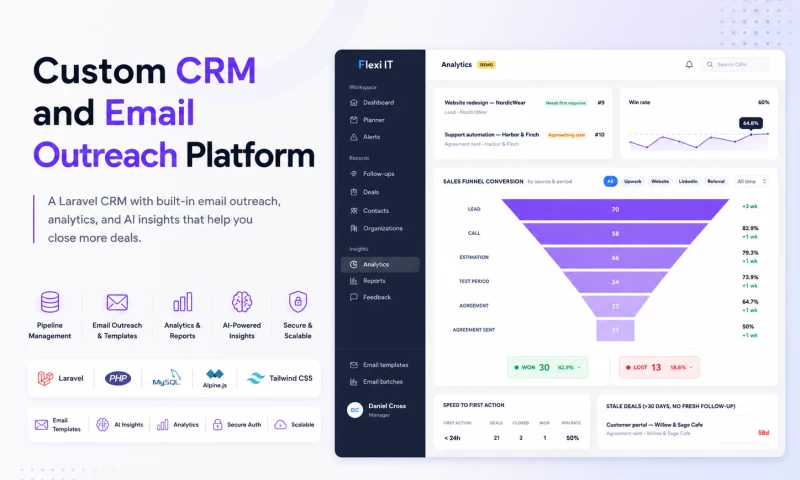 Flexi - Custom CRM and Email Outreach Platform
