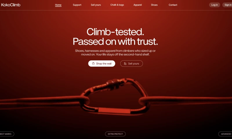 U1CORE - UI/UX Design & Development for Climbing Gear Marketplace