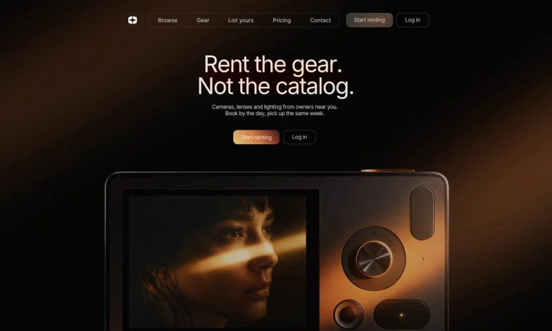 U1CORE - UI/UX Design & Development for Camera Rental Marketplace