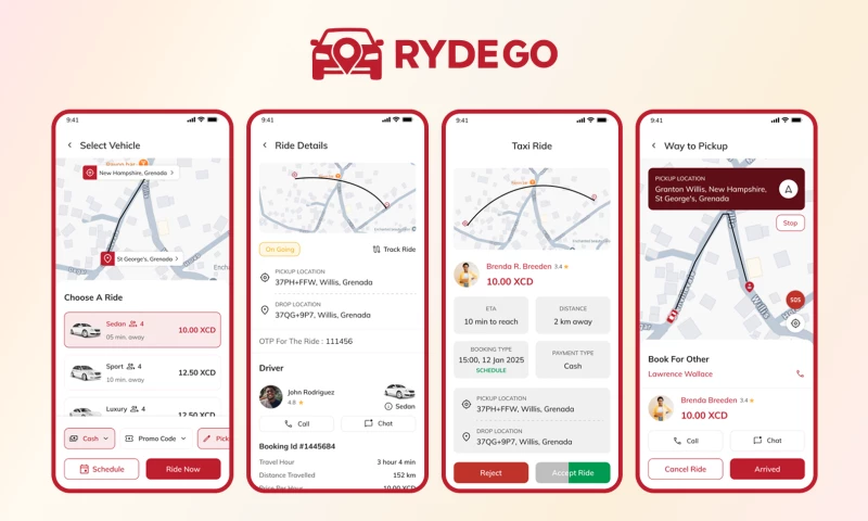White Label Fox Pvt. Ltd. - RYDEGO Taxi Booking App