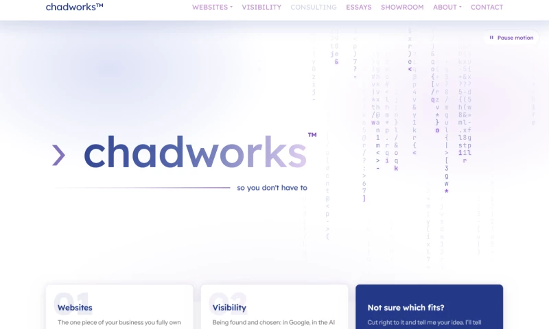 ChadWorks - chadworks website
