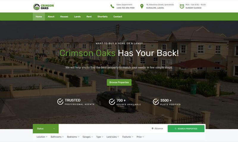 Tech O'Clock - Crimson Oaks Real Estate Website