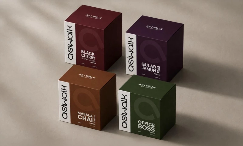 UnFoldMart - As I Walk Perfume Brand Identity & Packaging Design