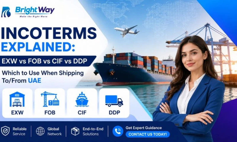 Bright Way Logistic Services UAE - Incoterms Explained: EXW vs FOB vs CIF vs DDP Which to Use When Shipping To/From UAE