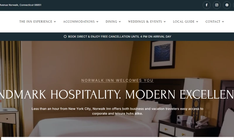 203 Media Group - Norwalk Inn: Web Design & Social Media Strategy
