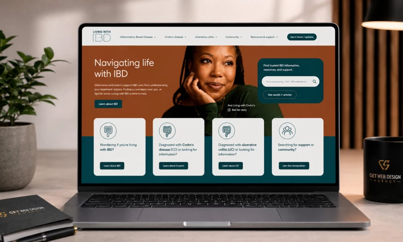Get Web Design Agency - Healthcare Patient Resource Website | UX/UI Design