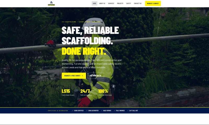 Lucent Digital Studio Ltd. - Dunnrite Scaffolding - Website Design