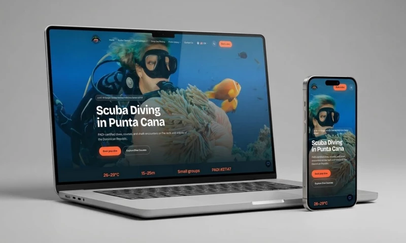 DR Web Studio - Scuba Diving Website with Online Booking & Payments