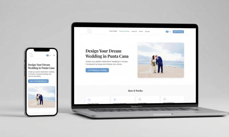 DR Web Studio - Destination Wedding Builder with Real-Time Pricing