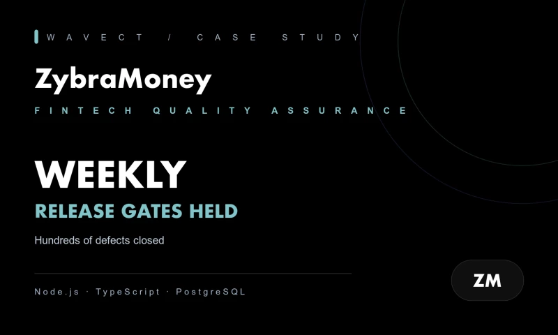 Wavect GmbH - Weekly release gates held through a high-change FinTech rebuild