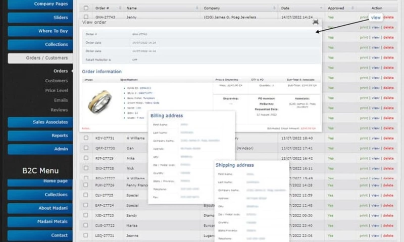 VestraInet - Online Product Configurator & Pricing System for Madani Rings