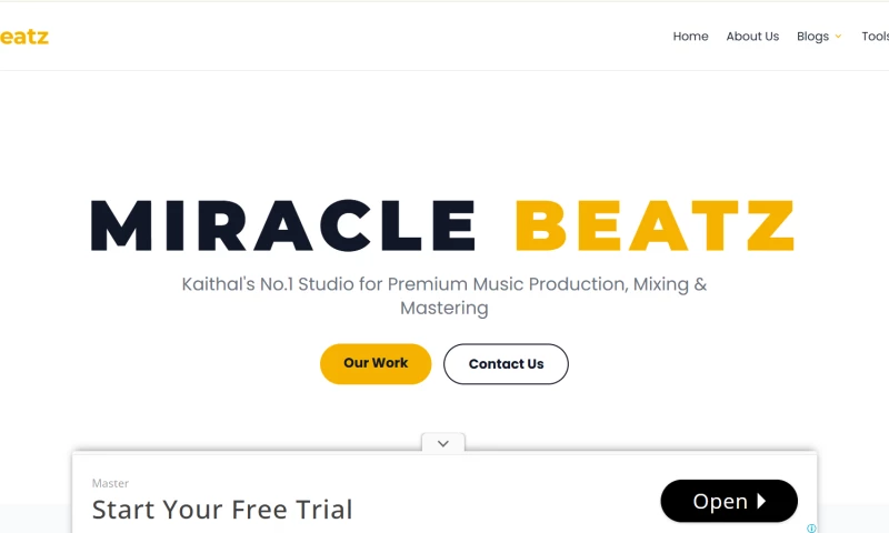FindClick - Miracle Beatz Music Studio Website