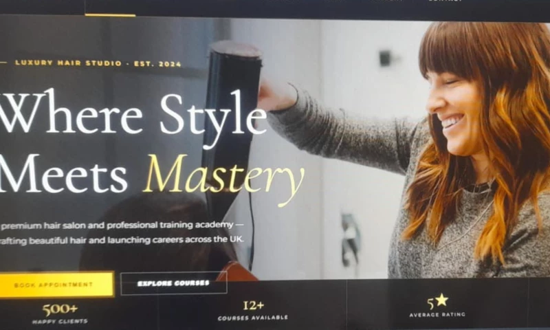 SQ Tech Partners - Luxury Hair Salon & Academy Website