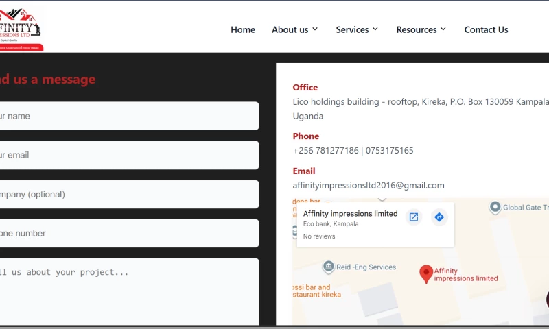 Gatespark Technologies - Affinity Impressions limited wesite
