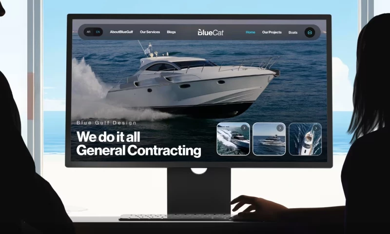 Orbix Studio - BlueCat Modern Website for Luxury Marine & Contracting