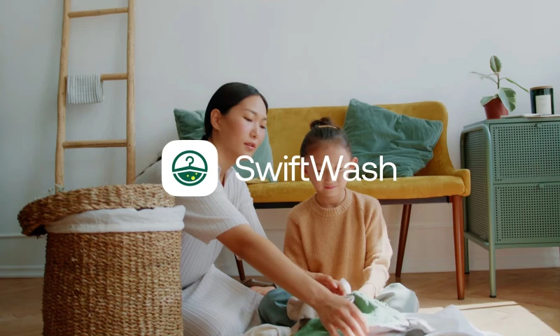 Orbix Studio - SwiftWash Laundry Booking App Design