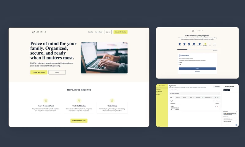 Slide UX - From Zero to Prototype in 3 Weeks: LifeFile Legacy Planning App