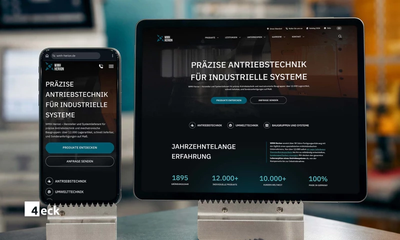 4eck Media - Bilingual Industrial Website Relaunch for WMH Herion