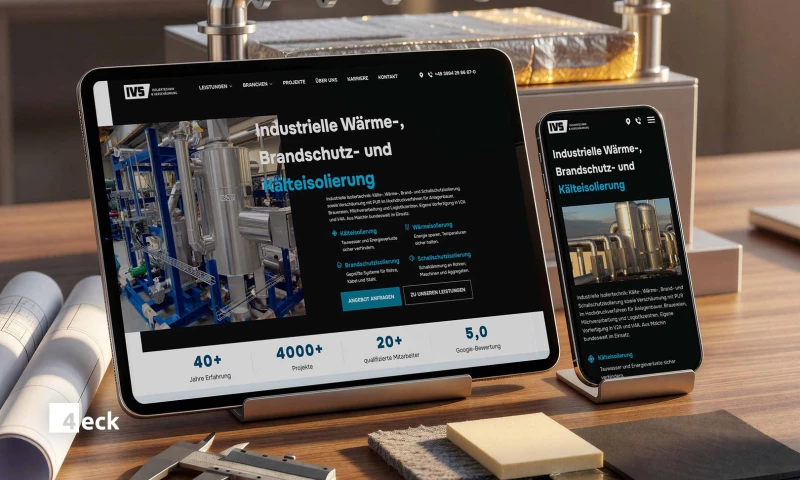 4eck Media - Industrial Website Relaunch for IVS Isolierung