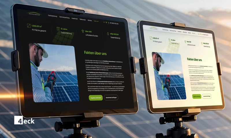 4eck Media - Solar Company Website Relaunch & Rebrand for Holtz & Partner