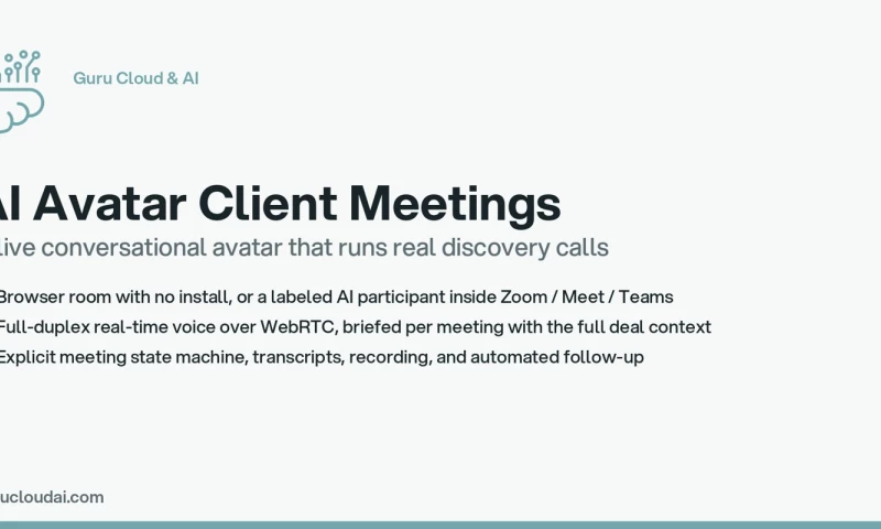 Guru Cloud & AI - AI Avatar Client Meetings