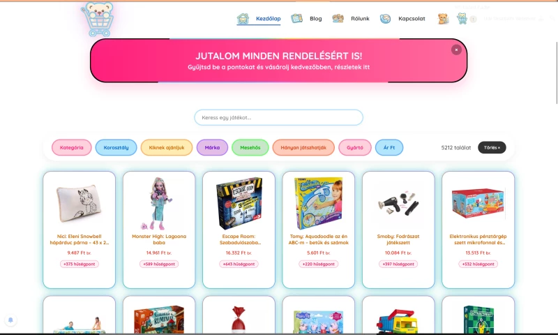 Intec Online - Játék.shop E-commerce SEO & Digital Visibility Project