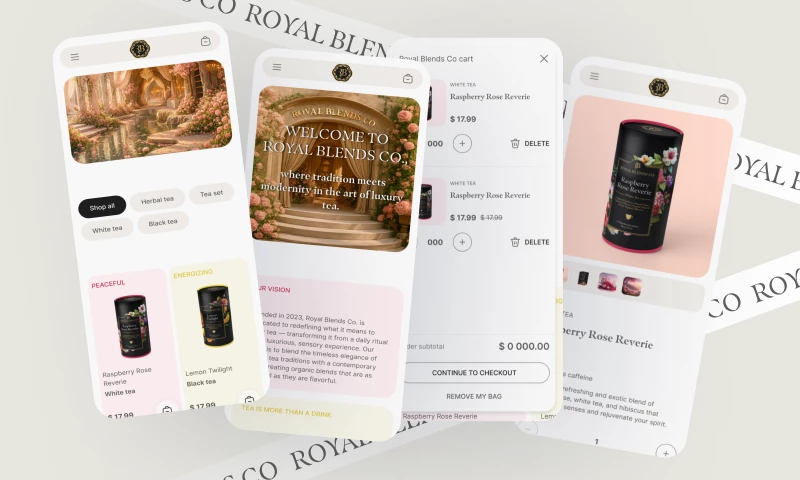 Mettevo Digital Agency - Shopify Store Design for Royal Blends Co (Tea Brand)
