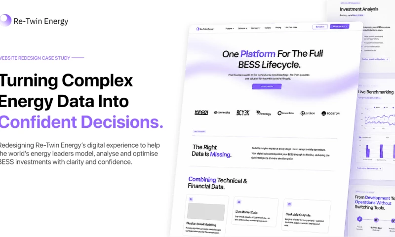 UnFoldMart - Re-Twin Energy BESS Website & Webflow Development