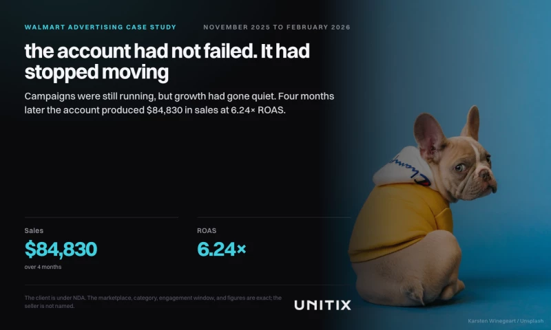 UNITIX Agency - Walmart: the account had not failed. It had stopped moving