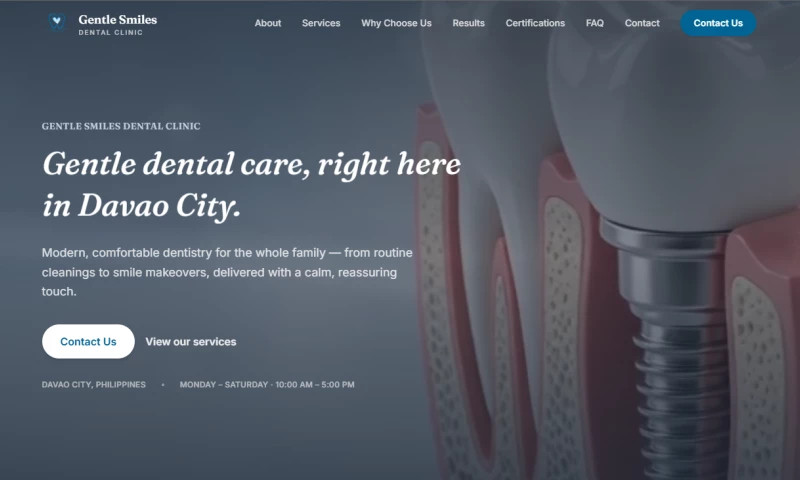 Aequora Digital - Gentle Smiles Dental Clinic