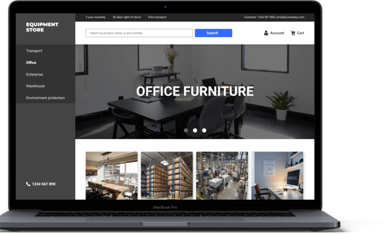 B2B Online Equipment Store