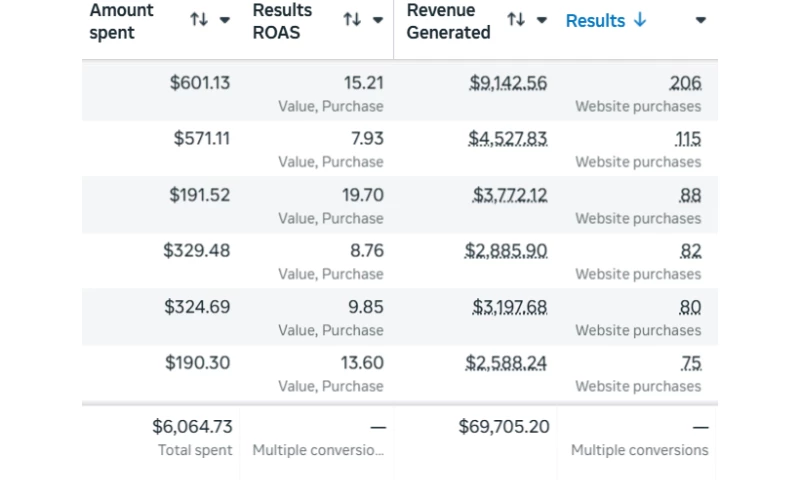 Aleksa AdVision - Imported snacks brand: 11.49X on $6,065 of Meta spend