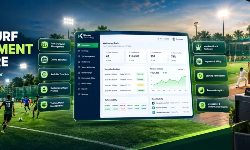 Kiaan Technology Pvt Ltd - Turf Management Software | Simplify Bookings, Payments & Sports Facility Operations