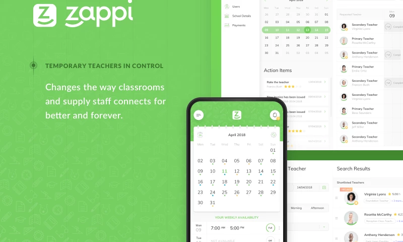 Zappi—a platform supporting supply teaching