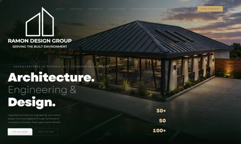 TMN Creative - Architecture Firm Website Built Around a Statement of Qualifications