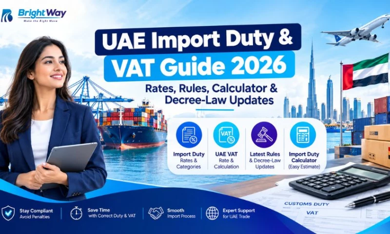 Bright Way Logistic Services UAE - UAE Import Duty & VAT Guide 2026: Rates, Rules, Calculator & Decree-Law Updates