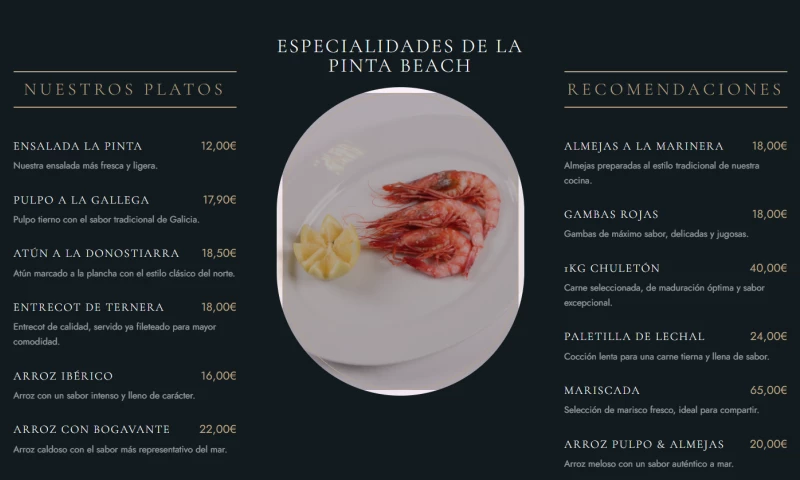 Arko Group - La Pinta Beach Restaurant Website