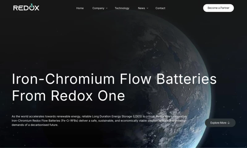 Geeklab - Redox One: Long-Duration Energy Storage Website and SEO