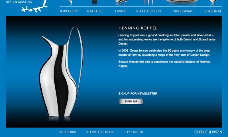 Blackbook - Campaign Site for Henning Koppel's 90th — Georg Jensen