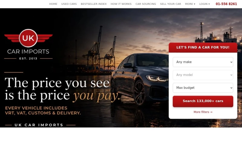 Arklight Labs - ukcarimports.ie: 130,000-item car import platform