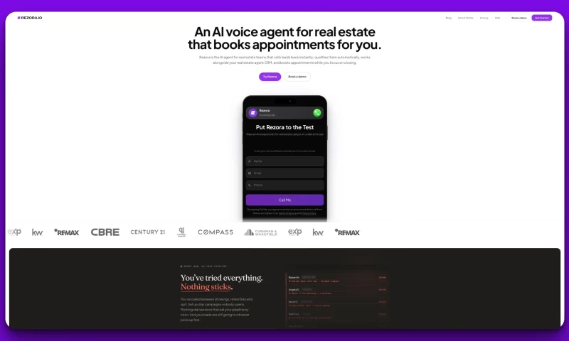 InterCode - Rezora AI Voice Agent for Real Estate